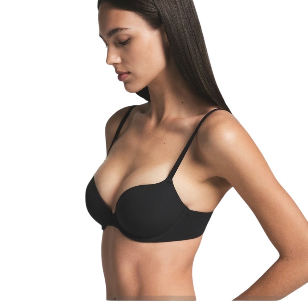 SKIMS Fits Everybody Push Up Demi‎ Bra – Onyx - 38D